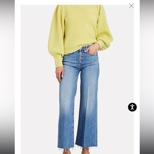 MOTHER The Pixie Roller Ankle Fray High Rise Jeans